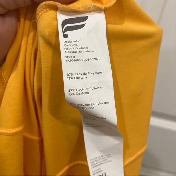 Fabletics XXL Ochre Yellow Phoenix Racerback Tank - Picture 8 of 8